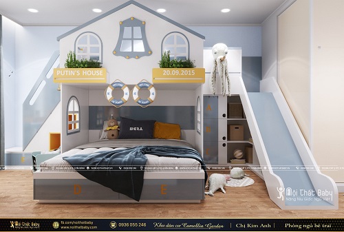 Thiết kế giường tầng cho bé đẹp tại Khu dân cư Camellia Garden - BBP56